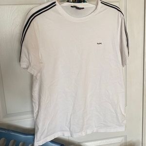White w black stripes on the shoulders, large Michael Kors, men’s short sleeve